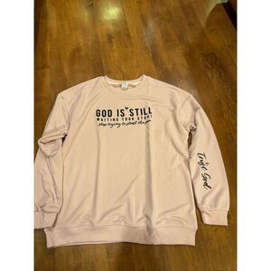 Woman’s new boutique God is still writing your Tory sweatshirt size L